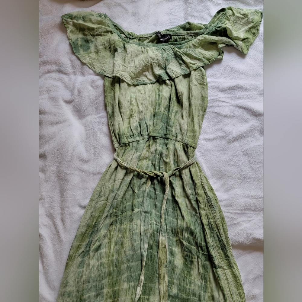 Green Derek Heart Dress Size Large